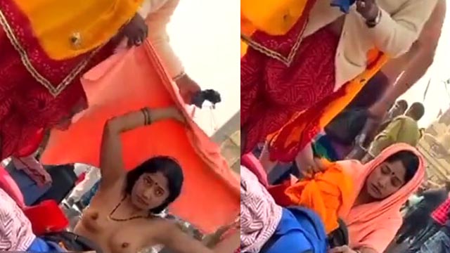 Horny Indian Boudi After Bath Outdoor Changing Dress New